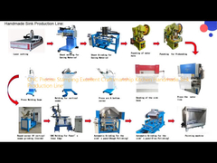 Estampado CNC de precisión excelente artesanía cocina línea de producción de fregadero hecha a mano