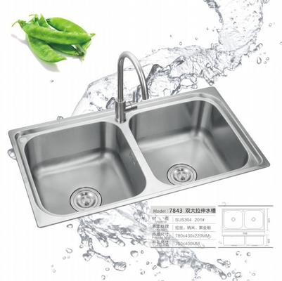 Buen precio 304 de acero inoxidable Cuenco de cocina de una sola taza Submontado o montado en la parte superior en línea