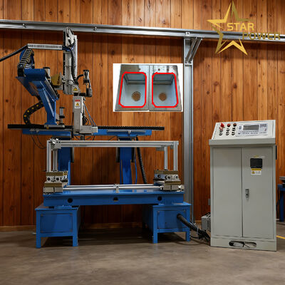 Buen precio Máquina de soldadura CNC de cuatro lados planos de alta eficiencia con inicio de un clic y soldadura precisa para conformado de metales en línea