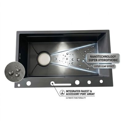 Buen precio 33 Inch Undermount Double Bowl Kitchen Sink 50/50 SUS304 18 Gauge with Bottom Grids online