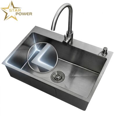Buen precio 20 Inch Drop-In Single Bowl Bar Kitchen Sink SUS304 20 Gauge with Basket Strainer online