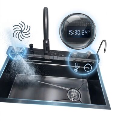 Buen precio 23 Inch Drop-In Single Bowl Kitchen Sink SUS304 18 Gauge with Faucet Hole online