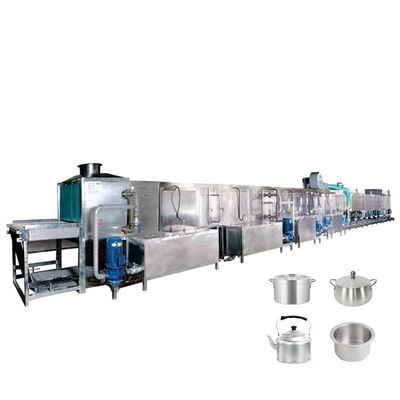 Buen precio La fábrica eléctrica de limpieza de la máquina de la lavadora industrial, la cadena de producción de aluminio del Utensilios de cocina proporcionó el PLC en línea