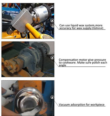 Máquina pulidora que pulimenta de acero inoxidable de la vibración del tanque del pote del espejo de la tapa del metal de la tabla rotatoria