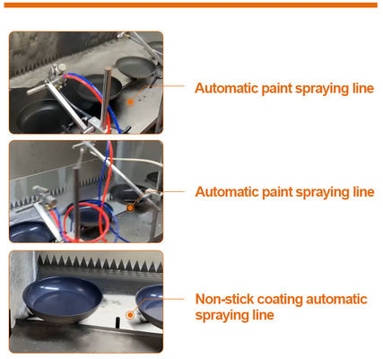 La máquina automática industrial de la pintura a pistola para la producción ISO del Utensilios de cocina certificó