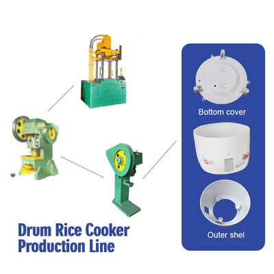 Cadena de producción industrial del Utensilios de cocina, hervidor de arroz del tambor que hace la máquina