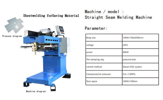 Máquina de soldadura de costura recta de precisión de acero inoxidable para diferentes espesores de materiales