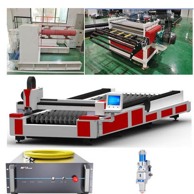 Buen precio Sistema de control inteligente Máquina de corte láser de bobina de acero inoxidable de metal multifunción totalmente automática en línea