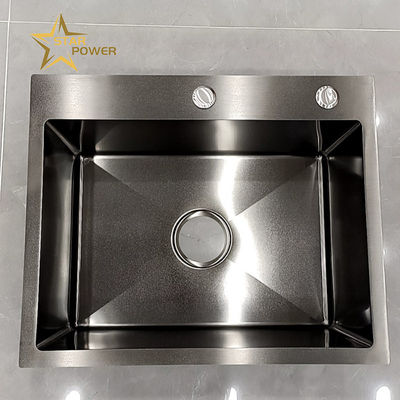 Buen precio Cocina 304 acero inoxidable lavamanos hechos a mano lavabo único lavabo doméstico lavabo en línea