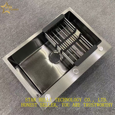 Acero inoxidable 304 especialmente para lavadoras Cuenca de mano Gran fregadero único espesor Prevención de la corrosión fregadero de cocina integrado