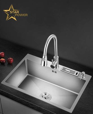Resistencia a la corrosión Lavabo de cocina de acero inoxidable con tecnología anti ruido