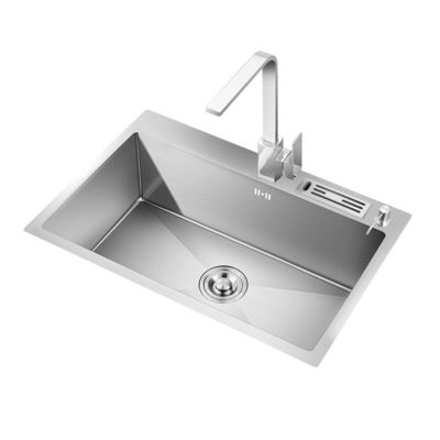 Estilo lujoso fregadero de mano de acero inoxidable personalización fácil de limpiar