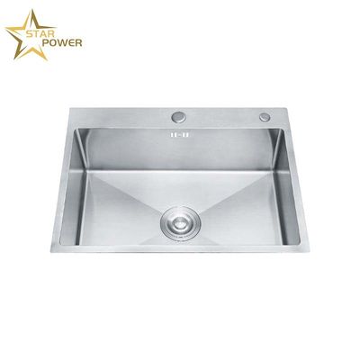 Estilo lujoso fregadero de mano de acero inoxidable personalización fácil de limpiar