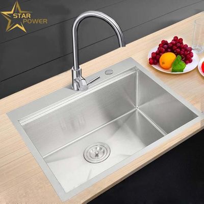 Buen precio El fregadero manual de un solo tanque de tamaño personalizado de alta calidad en línea