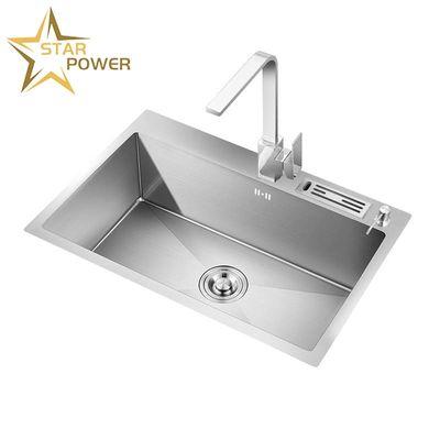 Buen precio Aplicaciones de cocina de fregadero de mano de acero inoxidable de calibre múltiple en línea