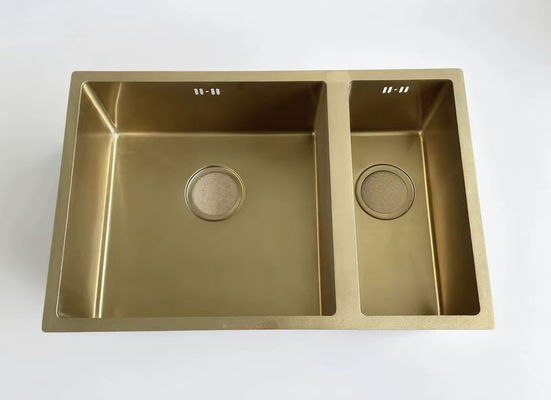 SUS304 Cubo de cocina de acero inoxidable de oro cuadrado