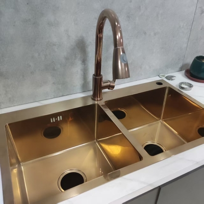 Fregadero de cocina de acero inoxidable personalizable para uso comercial y doméstico
