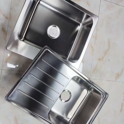 304 Acero inoxidable Estirado Cuenca de cocina Conjunto de tamaño personalizable