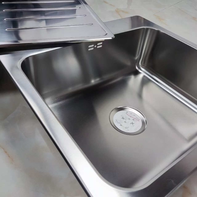 304 Acero inoxidable Estirado Cuenca de cocina Conjunto de tamaño personalizable