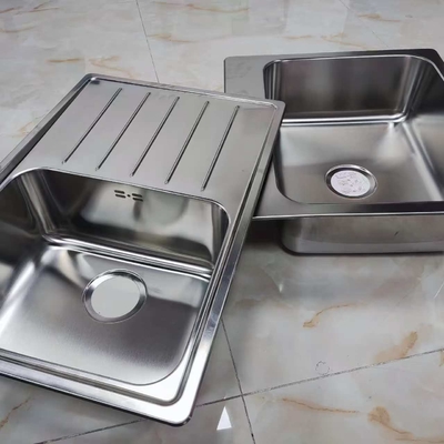 304 Acero inoxidable Estirado Cuenca de cocina Conjunto de tamaño personalizable