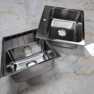 304 de acero inoxidable Cuenco de cocina de plato único Submontado o montado en la parte superior