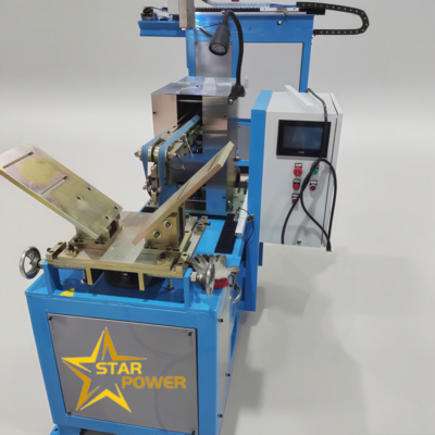Máquina automática de soldadura y prensado de costuras metálicas de doble mesa