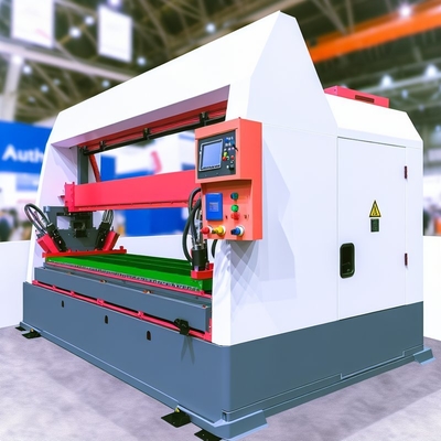 Máquina automática de soldadura y prensado de costuras metálicas de doble mesa