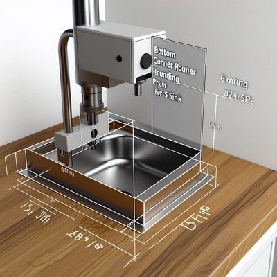 Prensa de redondeo de esquinas inferiores para fregaderos