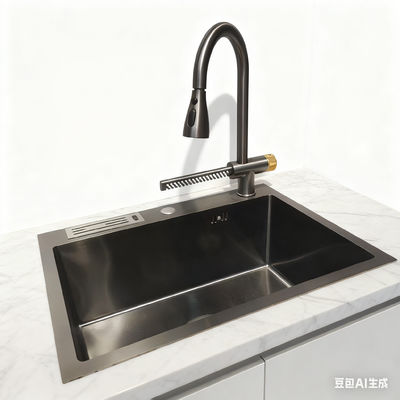 Buen precio Fregadero de cocina de acero inoxidable ProDeep de 9 pulgadas de profundidad compatible con montaje inferior y superior con espuma amortiguadora de sonido | Profundidad de lavabo personalizada disponible | Calibre de acero personalizado disponible en línea