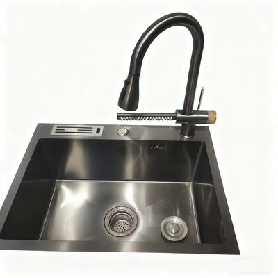 Fregadero de cocina de acero inoxidable de un solo tazón DeepMax Pro de 10 pulgadas extra profundo con superficie cepillada y almohadillas amortiguadoras de sonido