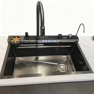 Fregadero de cocina de acero inoxidable multifuncional de alto rendimiento con tamaño personalizable