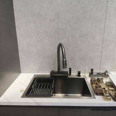 Buen precio Lavadero de cocina subterráneo de alto rendimiento multifuncional de acero inoxidable Lavadero de cocina con tamaño personalizable Profundidad de cuenca personalizada disponible Medida de acero personalizada disponible en línea