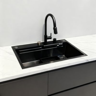 Buen precio Lavadero de cocina de montaje / inserción de lavamanos de cocina artesanal de acero inoxidable 304 Lavadero de cocina de acero inoxidable simple - acabado pulido y cepillado a mano. Profundidad de la cuenca personalizada disponible. Medida de acero personalizada disponible. en línea