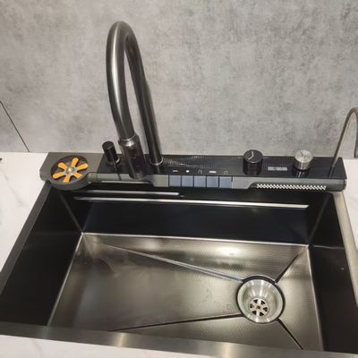 Buen precio Submontaje y montaje superior compatibles Premium lavamanos de cocina artesanales - acabado de cromo pulido y capacidad de cuenca profunda en línea