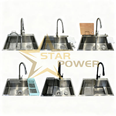 Buen precio Lavadero de cocina de acero inoxidable 304/316 de grado personalizado con acabado pulido a mano y diseño de tazón único en línea