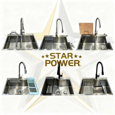 Buen precio Lavadero de cocina hecho a mano con revestimiento PVD resistente a la corrosión en acero inoxidable 304/316 con panel espeso en línea