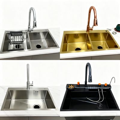 Buen precio Cuenca de cocina de acero inoxidable de grado 304 y 316 de contacto con alimentos con profundidad de tazón de 250-300 mm y artesanía hecha a mano en línea