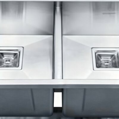 Cuenco de cocina de doble tazón insonorizado y anticondensado