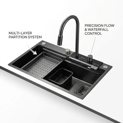 Buen precio Cuenca de cocina de doble tazón de acero inoxidable 304 Cuenca de cocina de superficie mate Cuenca de 600 mm de profundidad de 9 pulgadas en línea