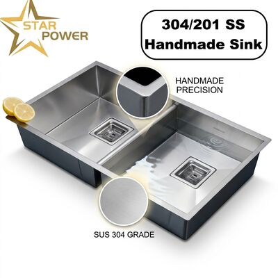Buen precio Fregadero de cocina bajo encimera de acero inoxidable SUS304, fregadero de cocina de un seno, cromado, bajo encimera, 700 mm, seno extragrande de 10 pulgadas | Profundidad de seno personalizable disponible | Calibre de acero personalizable disponible en línea