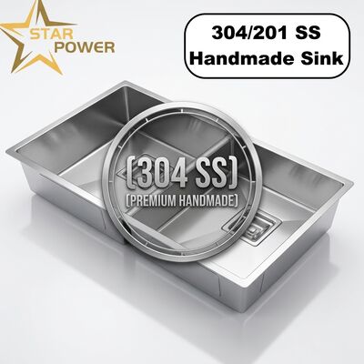 Buen precio Fregadero de cocina de montaje superior / sobre encimera, calibre 18, acero inoxidable 304, doble seno, pulido, montaje superior, 1000 mm, seno extragrande de 300 mm | Profundidad de seno personalizada disponible | Calibre de acero personalizado disponible en línea