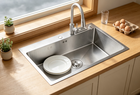 Buen precio 18 Gauge 304 SS Cuenco de cocina de una sola taza Brushed Undermount 1000mm 300mm Cuenca extra profunda en línea