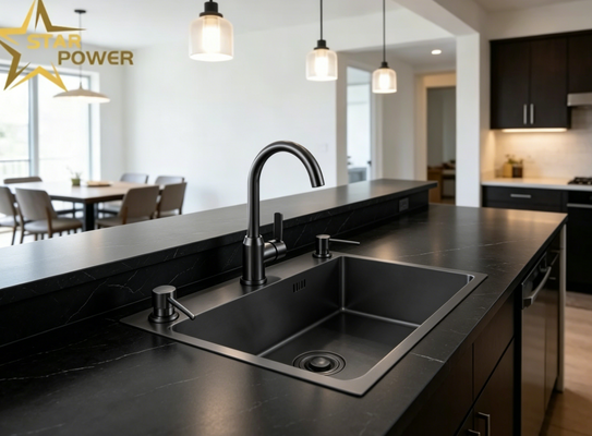 Buen precio 304 Stainless Steel Kitchen Sink with Chrome Plated Finish and 9-Inch Deep Undermount Sink en línea