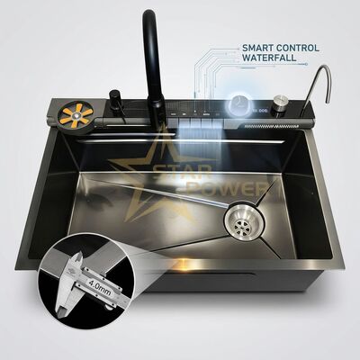 Buen precio Fregadero de cocina personalizado de acero inoxidable 316, extragrueso hecho a mano, 4,0mm, lavabo profundo soldado sin costuras, 800mm y 250mm en línea