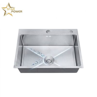 Buen precio Commercial 32 Inch Undermount Kitchen Sink SUS304 16 Gauge Single Bowl with Drainboard online