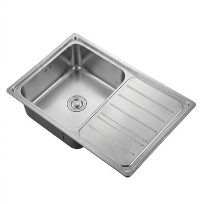 Buen precio Workstation 30x18 Kitchen Sink SUS304 16 Gauge Single Bowl with Drainboard en línea