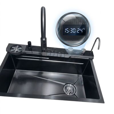 Calidad 24 Inch Handmade Single Bowl Undermount Kitchen Sink 16 Gauge Gunmetal PVD fábrica