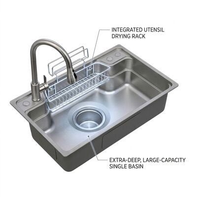 Buen precio 35 Inch Apron Front Farmhouse Double Bowl Kitchen Sink 16 Gauge Handmade SUS304 online