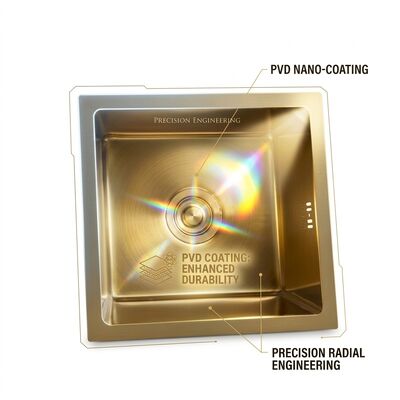 Buen precio 22 Inch PVD Gold Undermount Single Bowl Kitchen Sink 16 Gauge with Cutting Board en línea